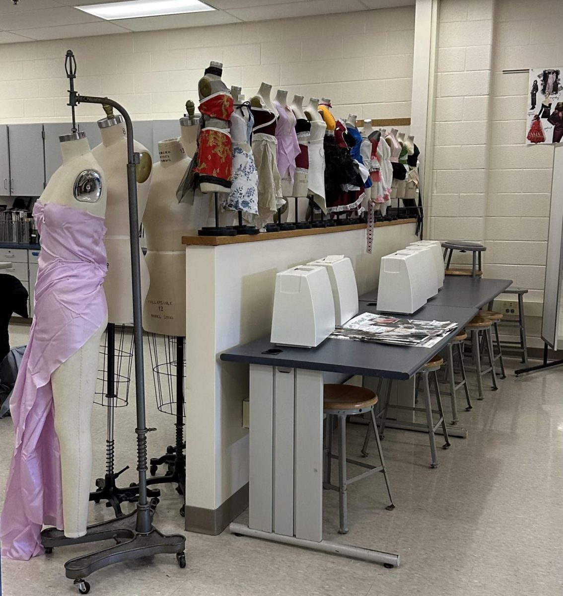 Inside fashion careers classroom at Fairfax highschool