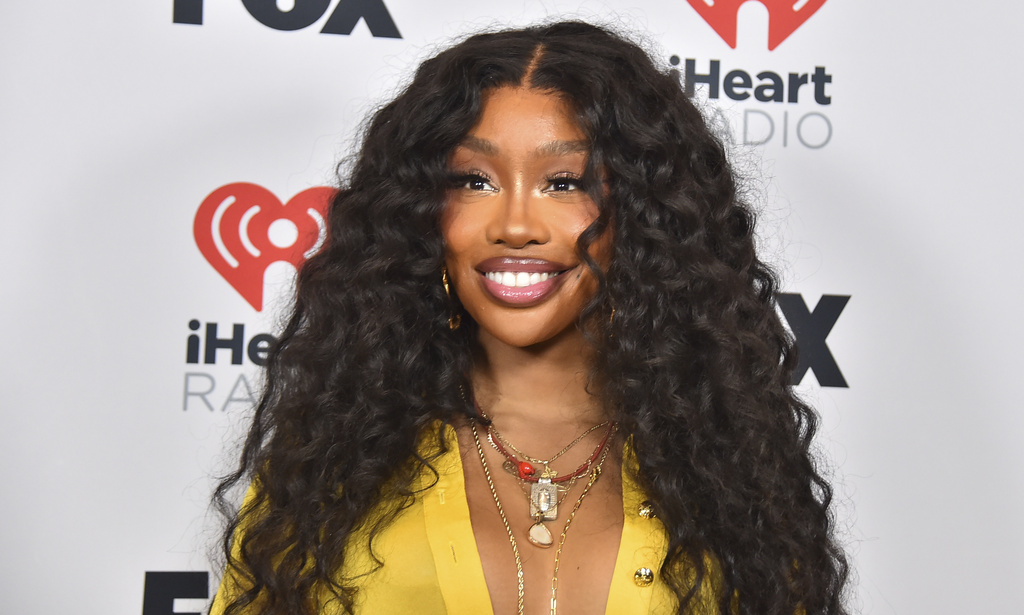 SZA poses in the press room at the iHeartRadio Music Awards on Monday, April 1, 2024, in Los Angeles. (Photo by Jordan Strauss/Invision/AP)