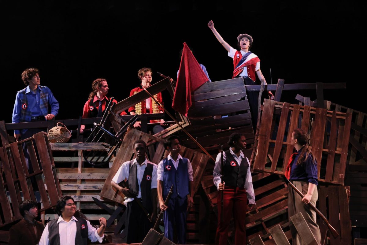 The Student's at the ABC Cafe in "Javert at the Barricade" 