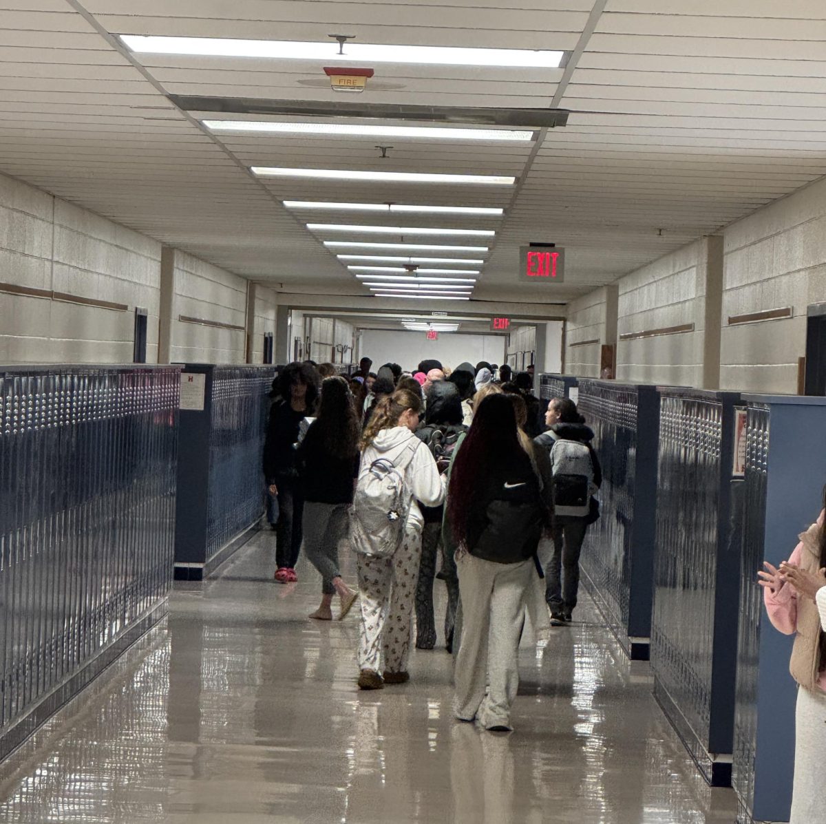 Crowded hallways in Hayfield