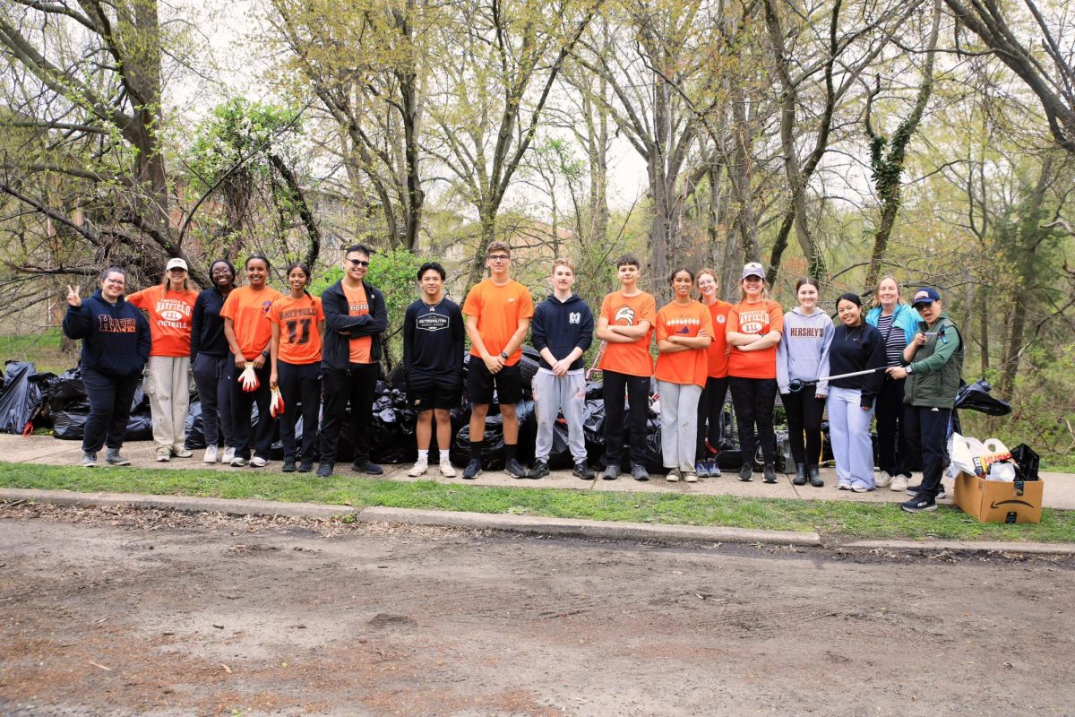 NHS students volunteering at Franconia Park