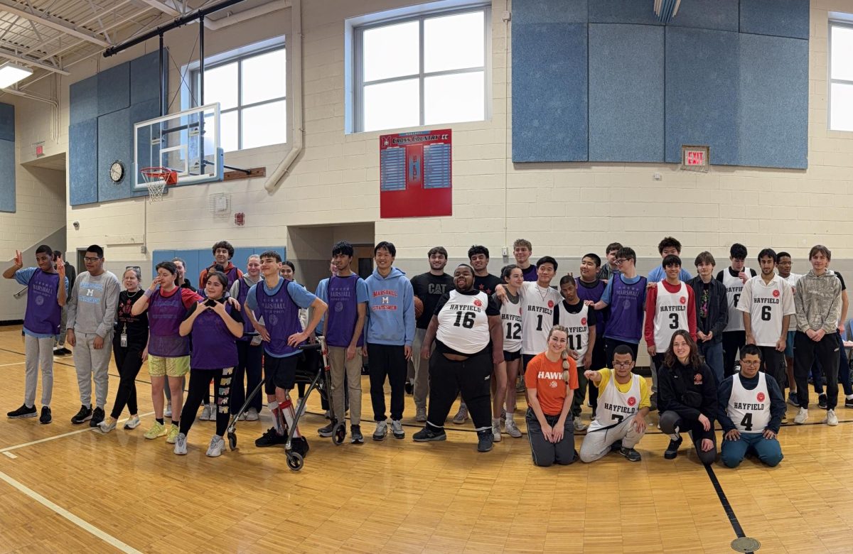 Photo of Special Olympics team. 