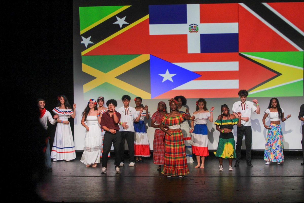Students preforming at International Night (2025) 
